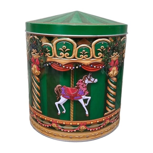 Harry London Christmas Holiday Carousel Tins - Picture 2 of 11